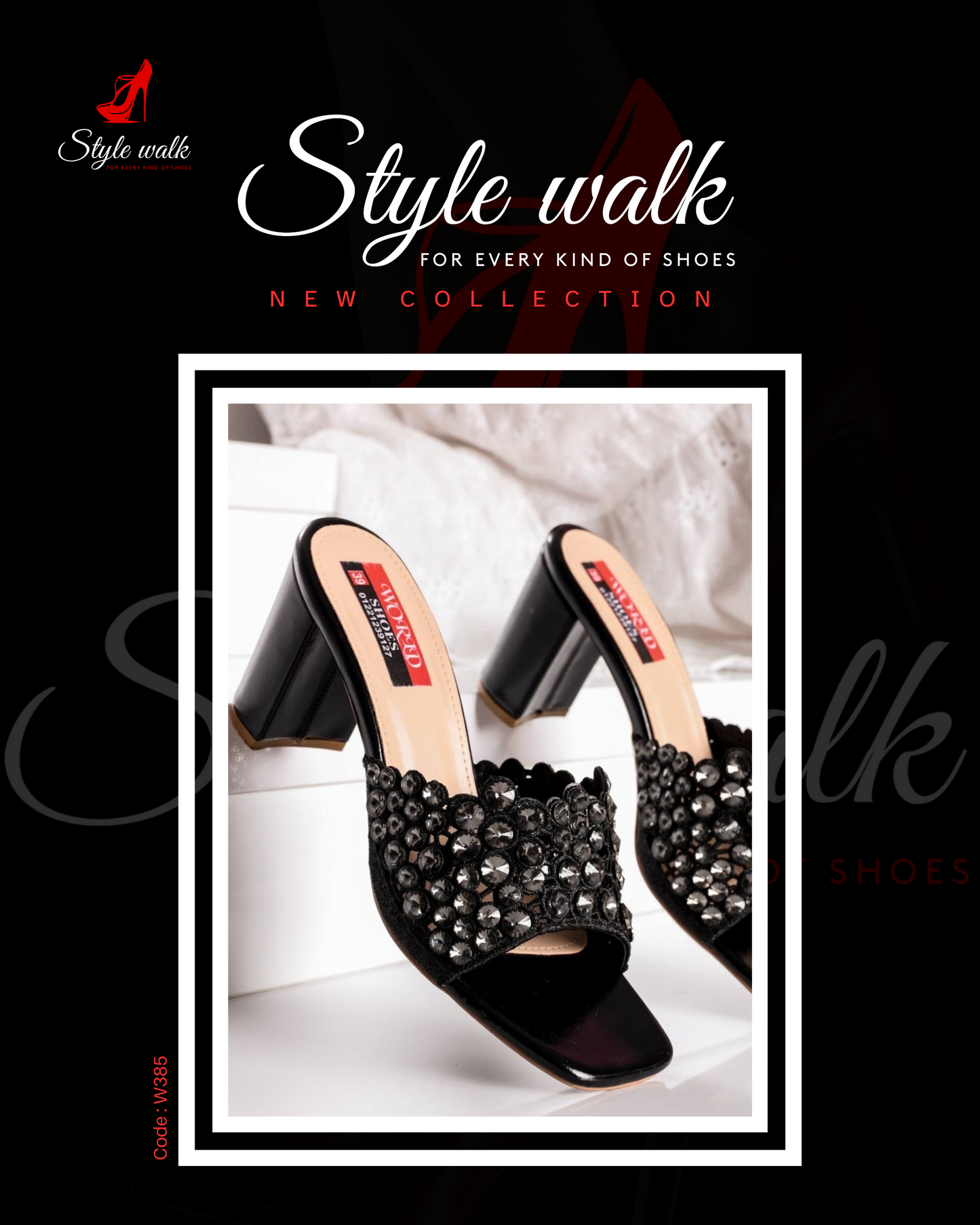 Classic slippers with heels